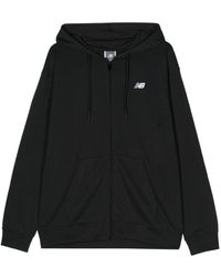 New Balance - Embroidered-logo Zipped Hoodie - Lyst