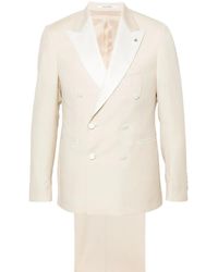 Tagliatore - Patterned-Jacquard Double-Breasted Blazer - Lyst