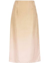 Prada - Gradient Silk Skirt - Lyst