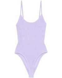 Hunza G - Crinkle-Effect Swimsuit - Lyst
