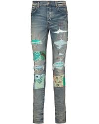 Amiri - Quilted Patch-Detail Slim-Fit Jeans - Lyst