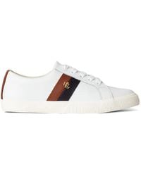 Ralph Lauren - Janson Ii Stripe Logo Sneakers - Lyst