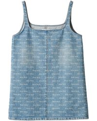 Miu Miu - Mini-Jurk Met Logoprint - Lyst
