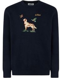 Mc2 Saint Barth - Rundhals-Pullover mit Hundemotiv - Lyst