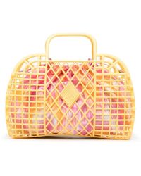 Vivetta Basket-design Tote Bag - Yellow