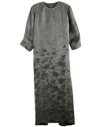Uma Wang - Floral-Jacquard Long-Sleeve Maxi Dress - Lyst