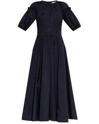 Ulla Johnson - Vestido midi con manga farol - Lyst