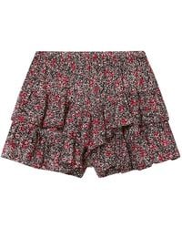 Isabel Marant - Jocadia Floral-Print Tiered Shorts - Lyst