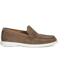 BOSS - Suede Loafers With Emed Logo - Lyst