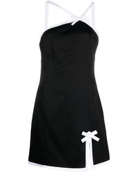MSGM - Abito Corto Con Bordo A Contrasto - Lyst