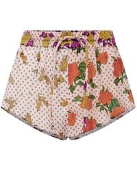 Donde Esteban - Floral-Print Drawstring Shorts - Lyst