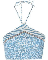 MC2 Saint Barth - Nairobi Animal-Print Bikini Top - Lyst