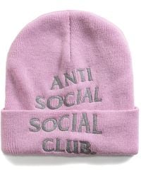 ANTI SOCIAL SOCIAL CLUB - Gorro con logo bordado - Lyst