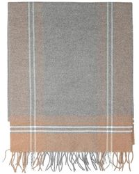 ZEGNA - Karierter Schal Mit Fransen - Lyst