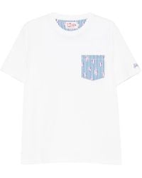 MC2 Saint Barth - Blanche Monkey-Print Pocket T-Shirt - Lyst