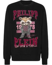 Philipp Plein - Raccoon-Embellished Cotton Sweatshirt - Lyst