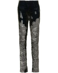 OTTOLINGER - Velvet-print Tapered-leg Jeans - Lyst