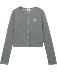B+ AB - Embroidery Cropped Cardigan - Lyst