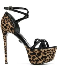 Philipp Plein - Platform Heeled Sandals - Lyst