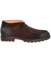 Santoni - Suede Panelled Desert Boots - Lyst