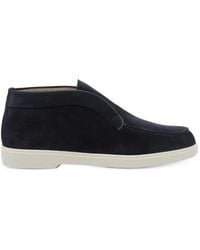 Santoni - Mocassins En Daim - Lyst