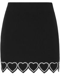 Philipp Plein - Heart-Embellished Mini Skirt - Lyst