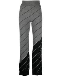 Stella McCartney - Diagonal-Stripe Wool Flared Trousers - Lyst