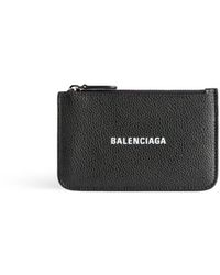 Balenciaga - Logo-lettering Leather Wallet - Lyst