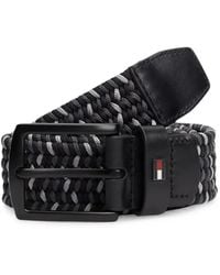 Tommy Hilfiger - Denton Braided Leather-Trim Belt - Lyst