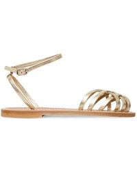K. Jacques - Danaens Cage-Strap Leather Flat Sandals - Lyst