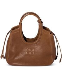 Miu Miu - Ivy Nappa Leather Tote Bag - Lyst