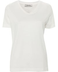 Max Mara - Embroidered-logo cotton T-shirt - Lyst