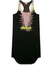 DIESEL - Robe débardeur sans manches avec imprimé paroles - Lyst