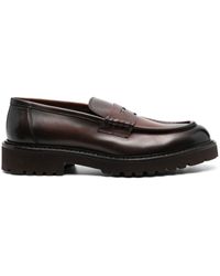 Doucal's - Almond Toe Leather Loafers - Lyst