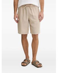 Guess - Drawstring-Waist Logo-Patch Shorts - Lyst