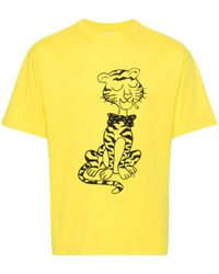 Aries - Smoking Tiger Cotton T-shirt - Lyst