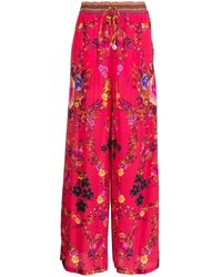 Camilla - View From The Veil Floral-print Silk Pants - Lyst
