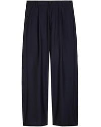 Oliver Spencer - Wide-Leg Wool Pleated Trousers - Lyst