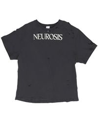 Protocol Index - Distressed-Detail T-Shirt - Lyst