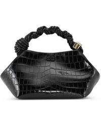 Ganni - Petit Sac À Bandoulière Bou À Effet En Crocodile - Lyst