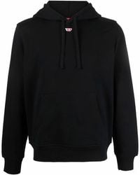 DIESEL - S-ginn-hood-d Logo-appliqué Hoodie - Lyst