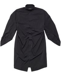Balenciaga - Vestido camisero de manga larga - Lyst