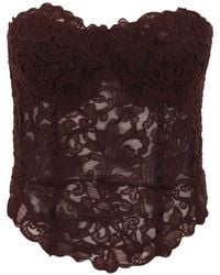 Ermanno Scervino - Haut-Bustier À Dentelle Brodée - Lyst