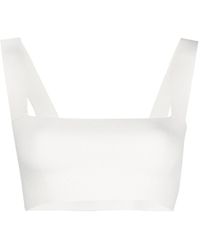 Victoria Beckham - Square-neck Cropped Top - Lyst