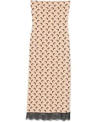 Marine Serre - Crescent Moon Bustier Midi Dress - Lyst