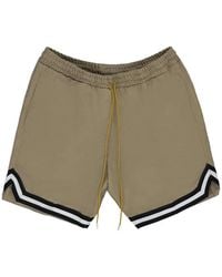 Rhude - Striped-Trim Twill Swim Shorts - Lyst