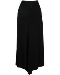 Yohji Yamamoto - Pleat-Detailing Zip-Fastening Cropped Trousers - Lyst