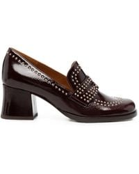 Chie Mihara - Taleah Studded Leather Loafers - Lyst