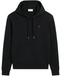 Ami Paris - Sudadera con capucha y motivo Ami de Coeur - Lyst