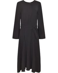 P.A.R.O.S.H. - Flared Sleeve Belted Dress - Lyst
